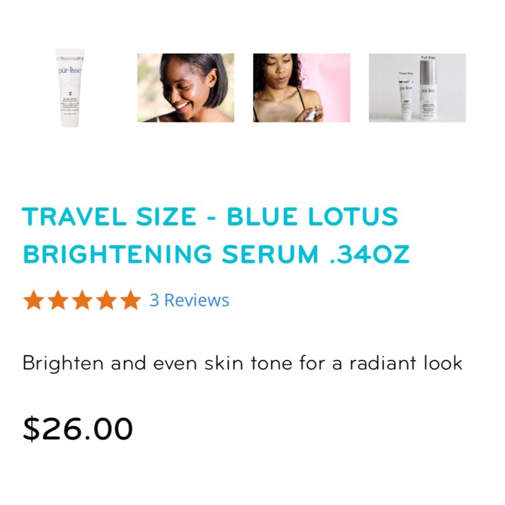 new purlisse ☺︎︎ Blue Lotus Brightening Serum ☺︎︎ Radiance Luminosity Clarity ☺︎ - Picture 3 of 16